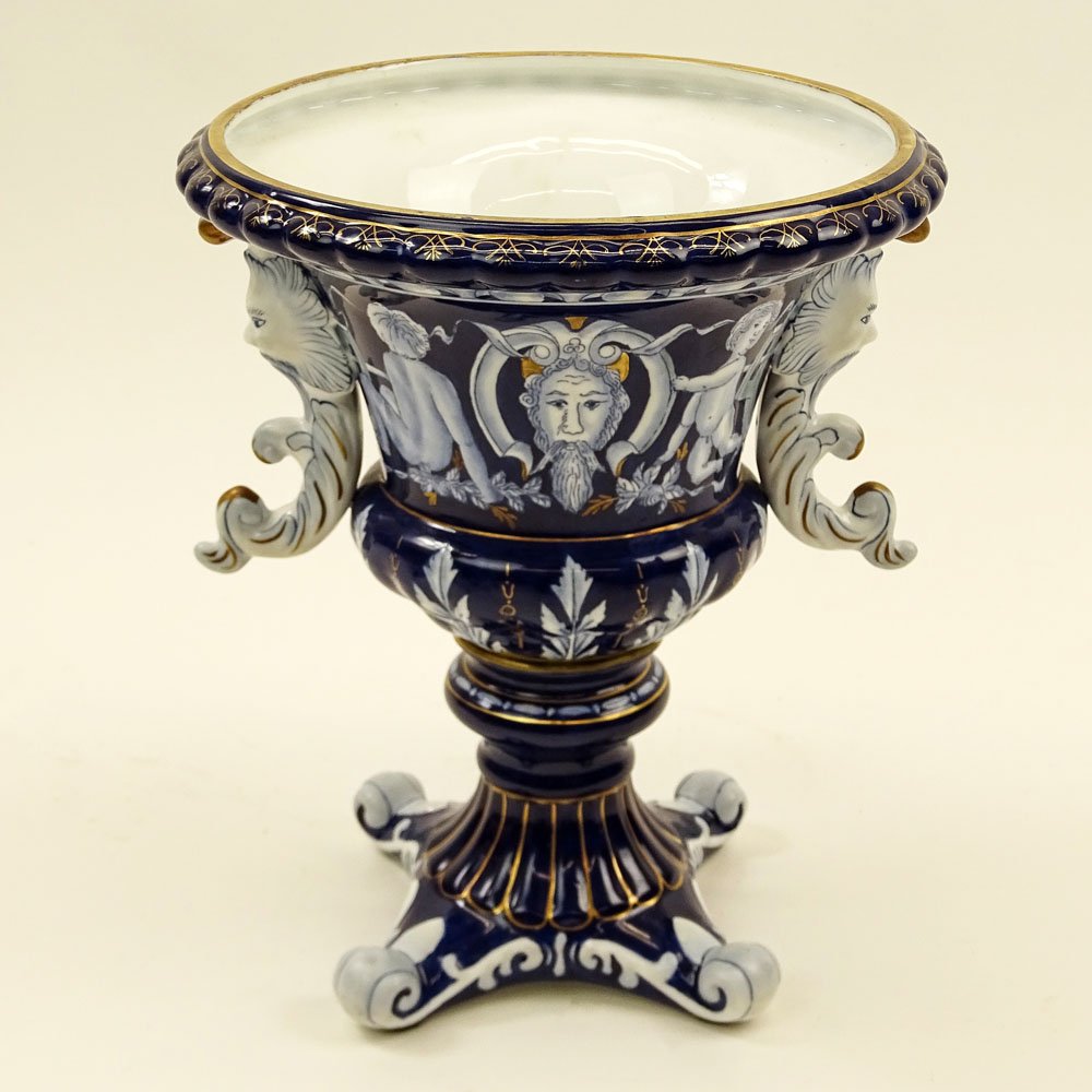 Mid 20th Century Porcelain Figural Urn. Signed with (1 of 7)