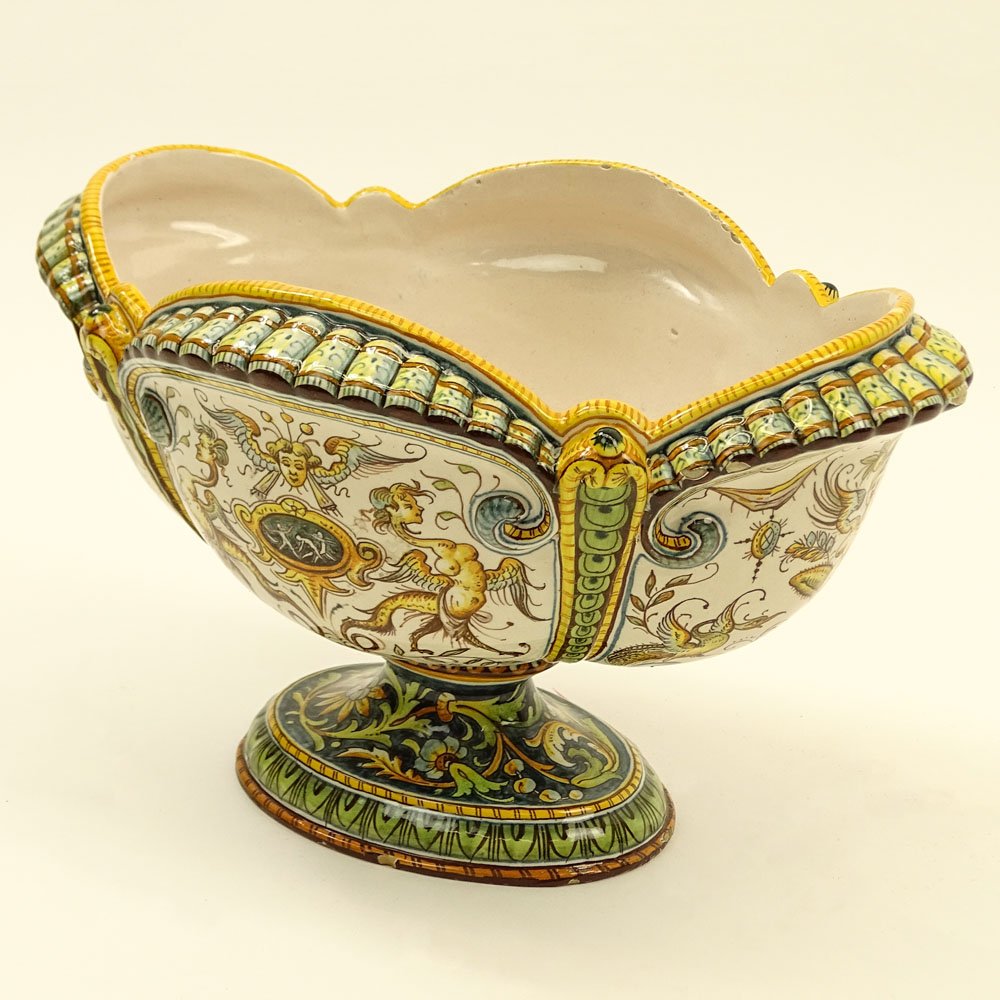 20th Century Majolica Figural Centerpiece. Signed with (1 of 10)