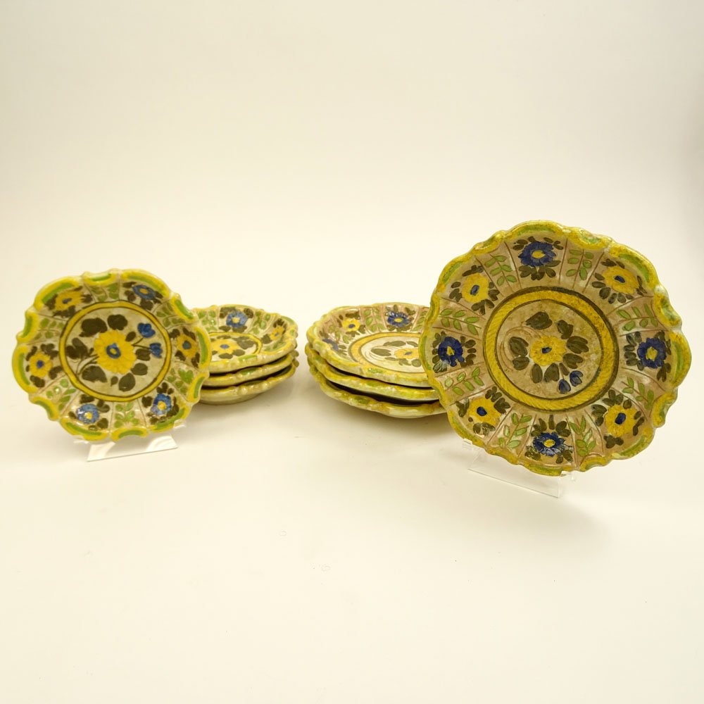 Set of Eight (8) Italian Majolica Pottery Plates. (1 of 5)