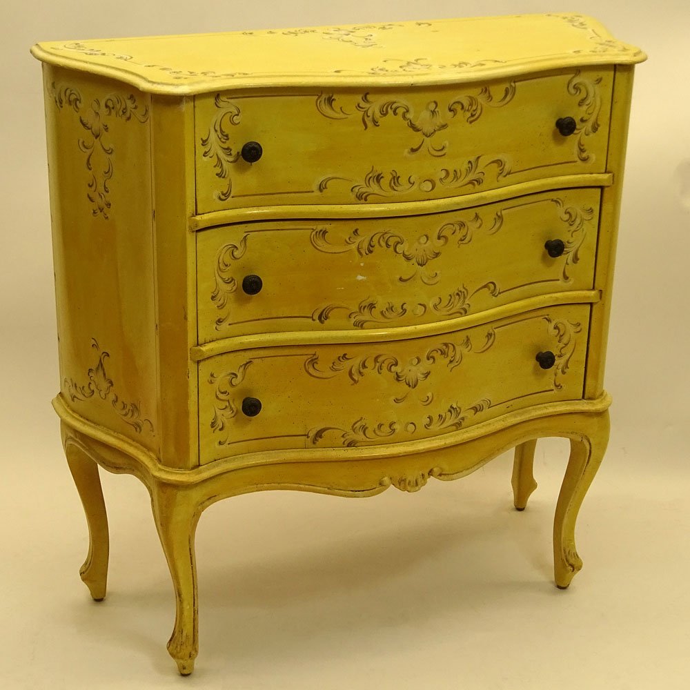 Mid 20th Century Italian Painted Three Drawer Commode. (1 of 5)