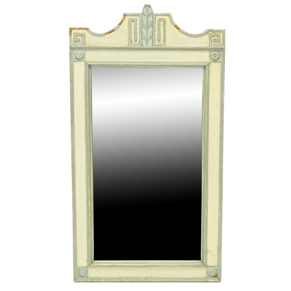 Early 20th Century Painted Wood Mirror. Unsigned. Small (1 of 2)