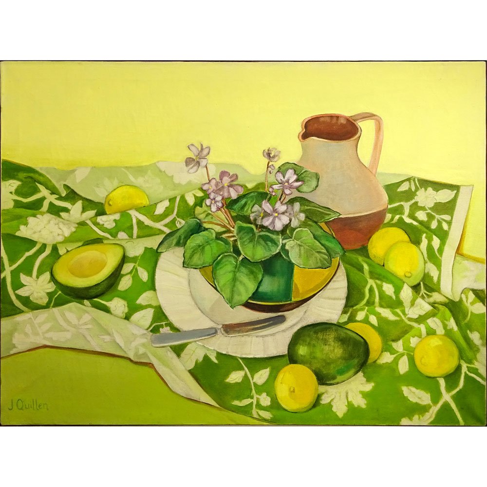 Contemporary Oil on Canvas "Still Life With Avocados (1 of 4)