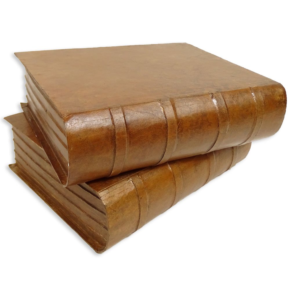 Pair of Large Vintage Lacquered Paper "Book" (1 of 3)