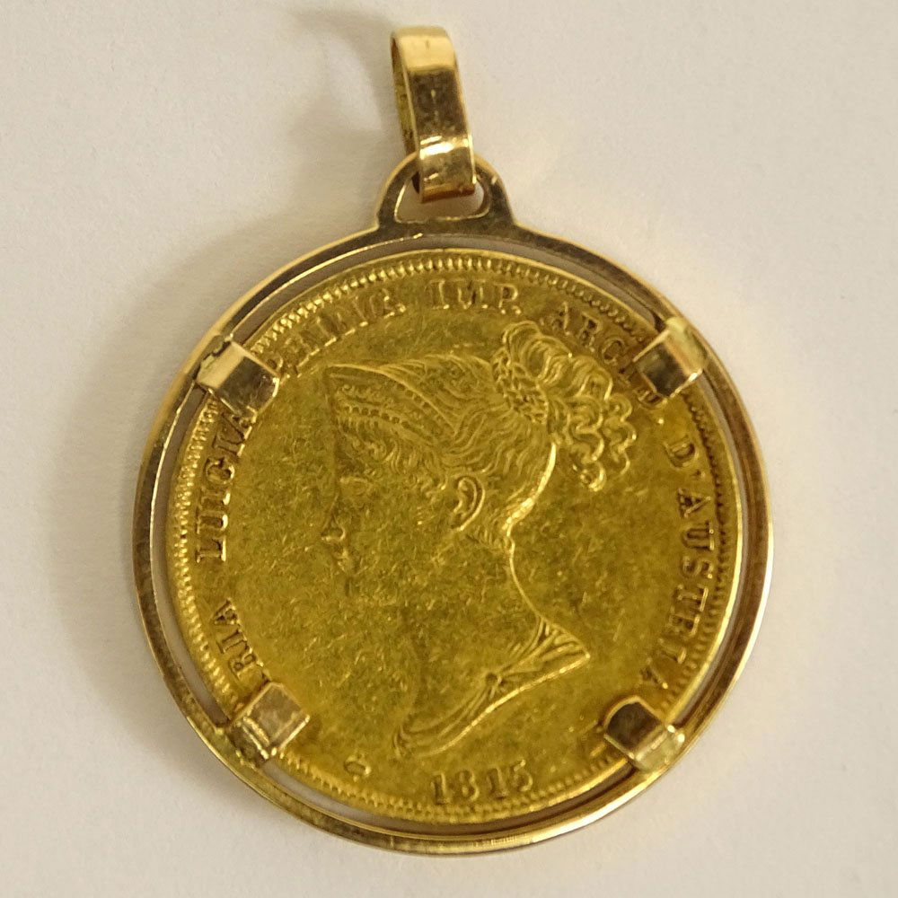 1815 Duchy of Parma 40 Lire Marie Louise Gold Coin with (1 of 2)