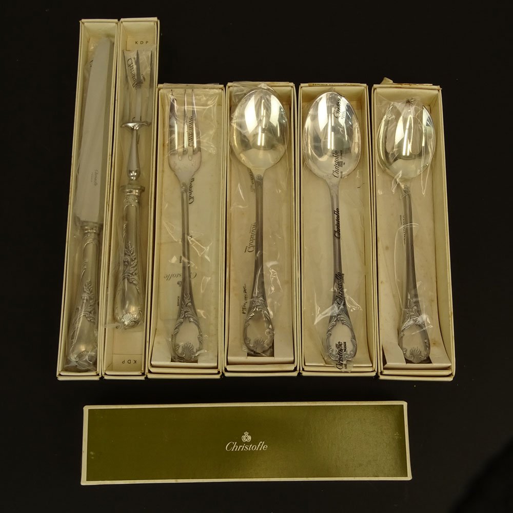 Lot of Six (6) Christofle "Marly" Silver Plate Serving (1 of 1)