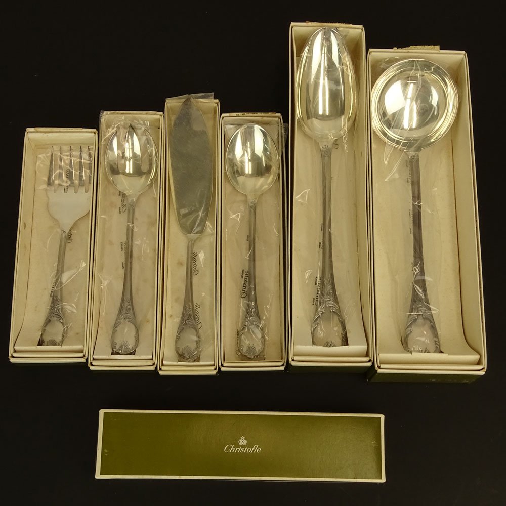 Lot of Six (6) Christofle "Marly" Silver Plate Serving (1 of 1)