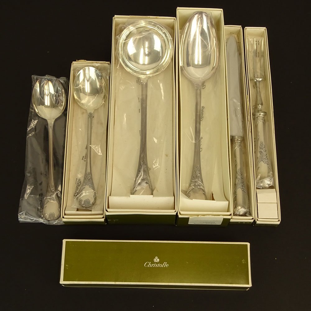 Lot of Six (6) Christofle "Marly" Silver Plate Serving (1 of 1)