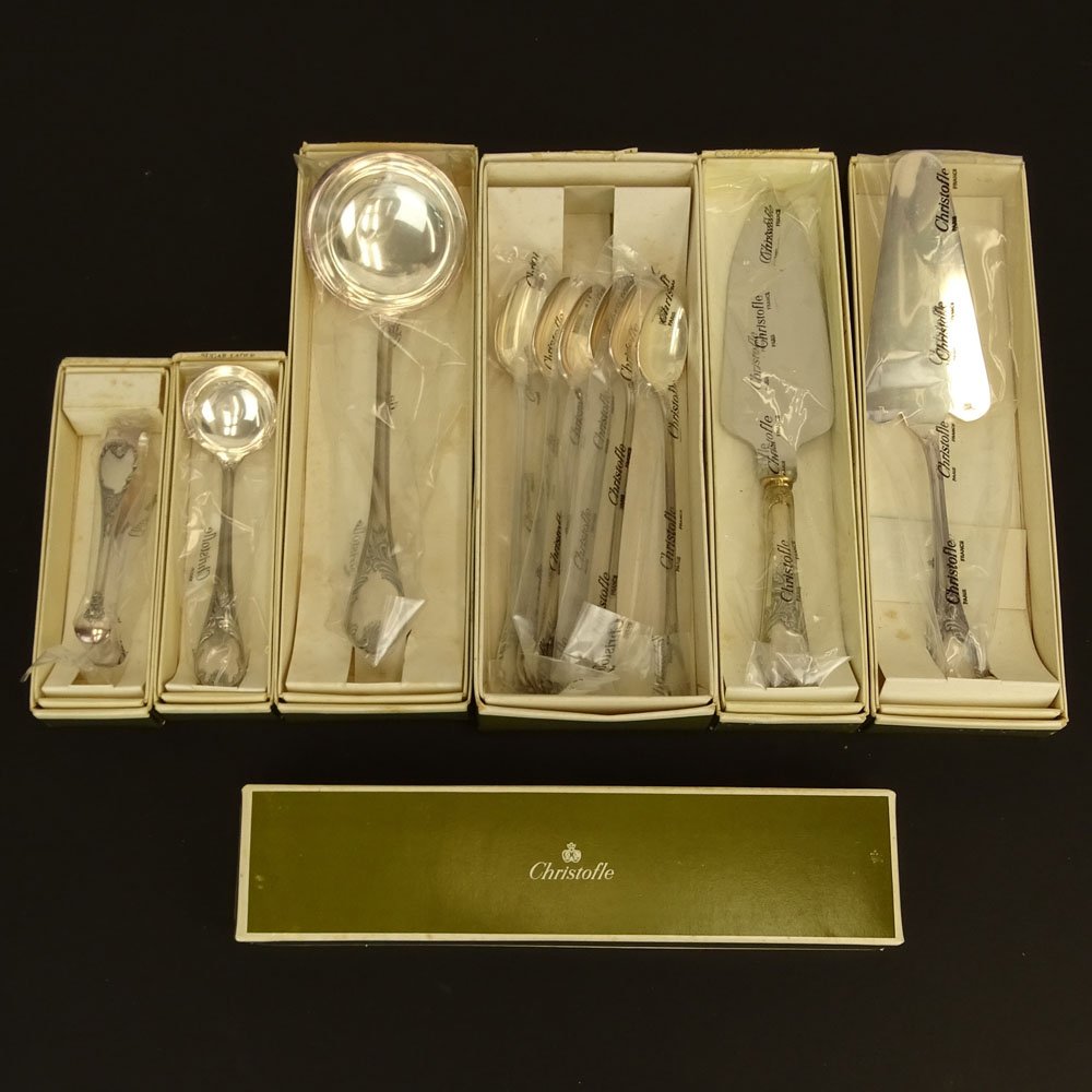 Lot of Eleven (11) Christofle "Marly" Silver Plate (1 of 3)