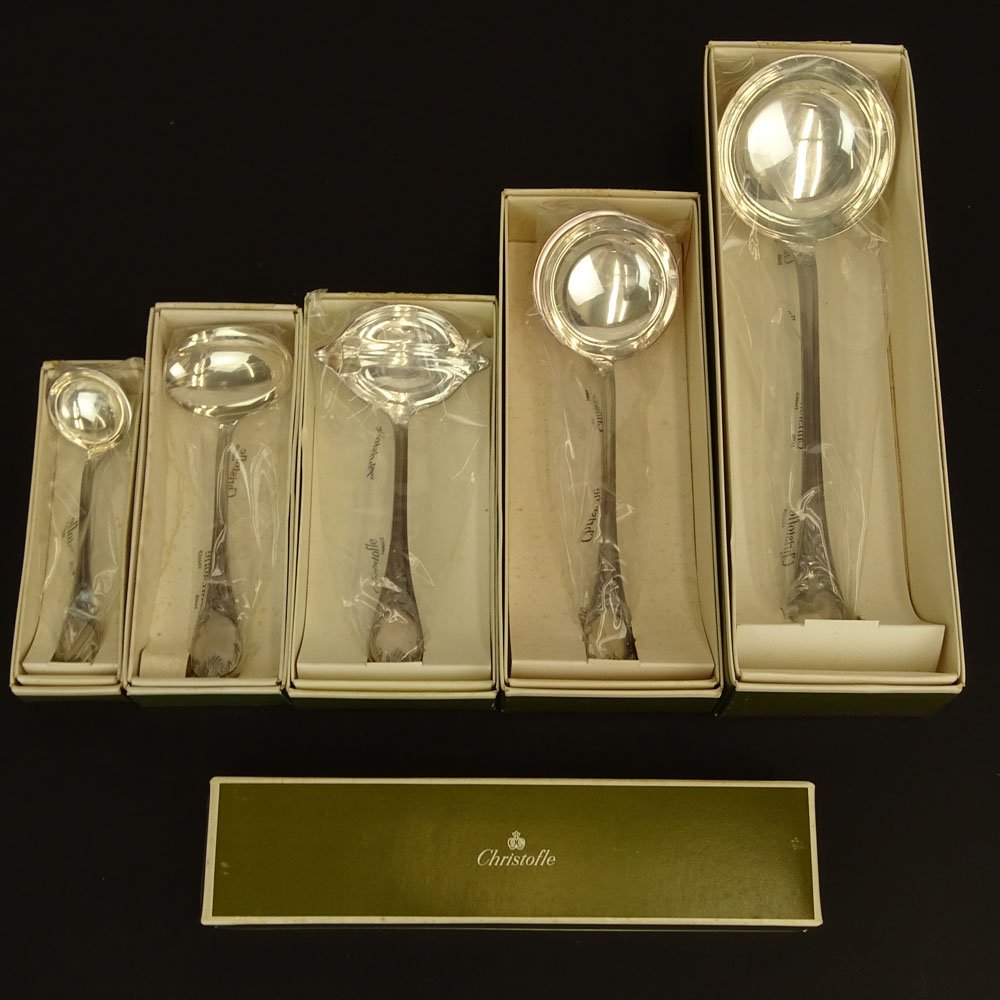 Lot of Five (5) Christofle "Marly" Silver Plate Serving (1 of 1)