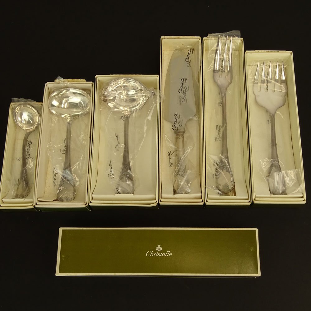 Lot of Six (6) Christofle "Marly" Silver Plate Serving (1 of 1)