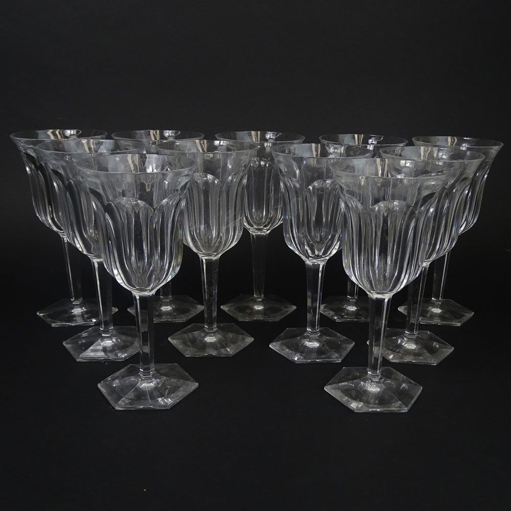 Eleven (11) Baccarat Malmaison Crystal Water Goblets. (1 of 4)