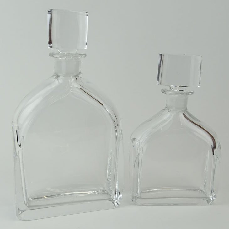 Lot of Two (2) Orrefors Crystal Decanters. Two Sizes. (1 of 7)