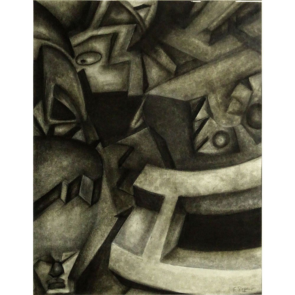 Fortunato Depero, Italian (1892-1960) Charcoal on paper (1 of 4)