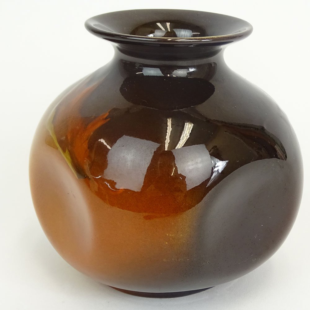 1900 Rookwood Pinched Vase With Leaf Motif and High (1 of 8)