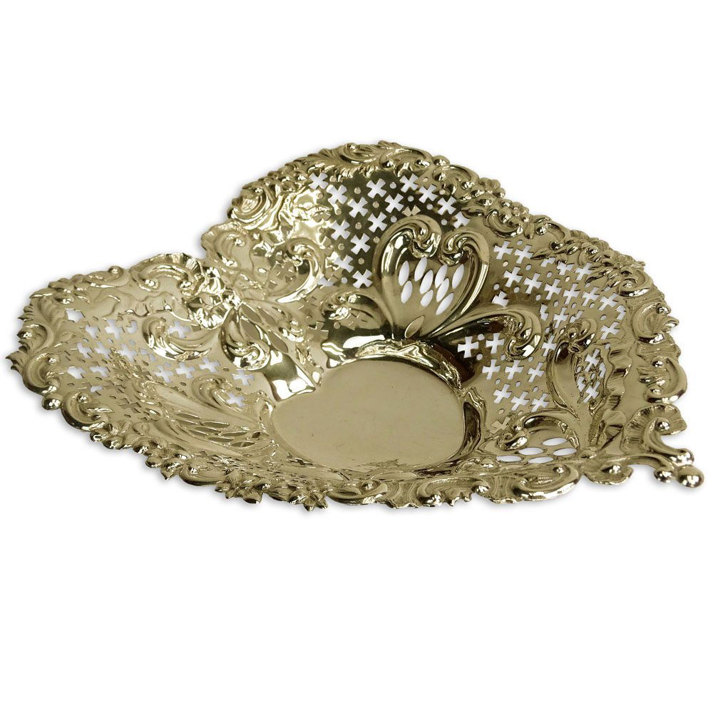 Gorham Sterling Silver Reticulated Heart Shape Basket. (1 of 5)