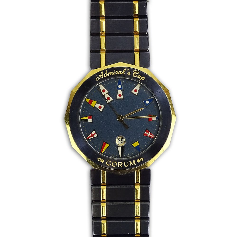 Men's Vintage Corum Stainless Steel and 18 Karat Yellow (1 of 3)