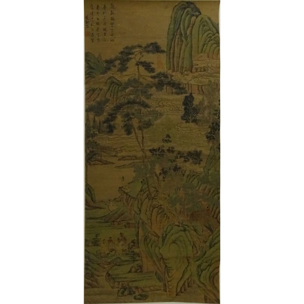 Antique Chinese Hand Painted Scroll on Paper. Signed (1 of 4)