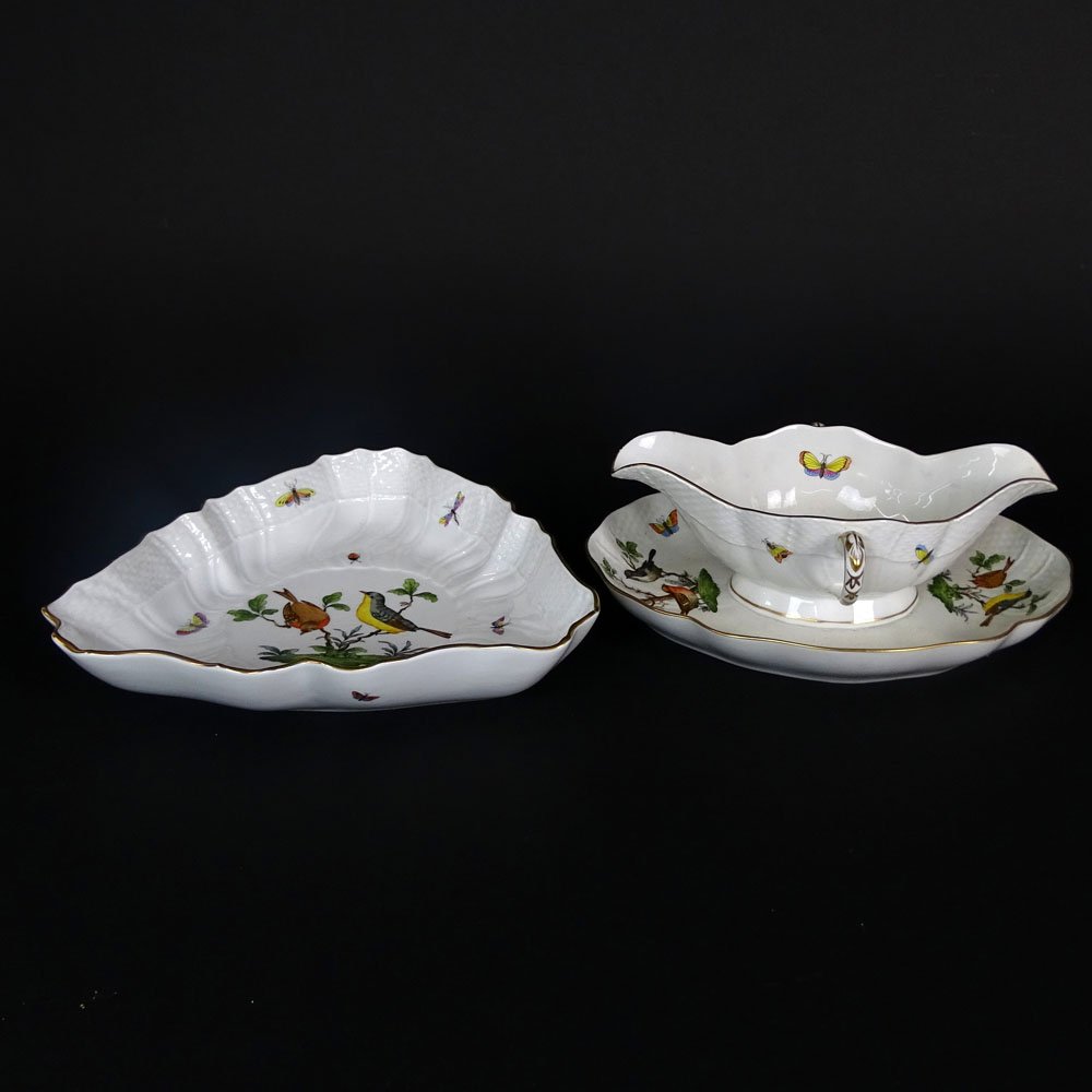 Two (2) Herend Rothschild Porcelain Serving Pieces. (1 of 7)