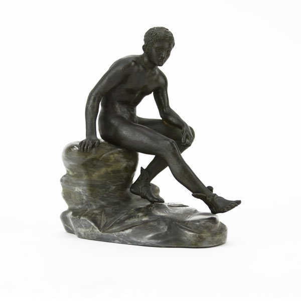 Vintage Bronze Sculpture on Marble Base "Mercury". (1 of 6)