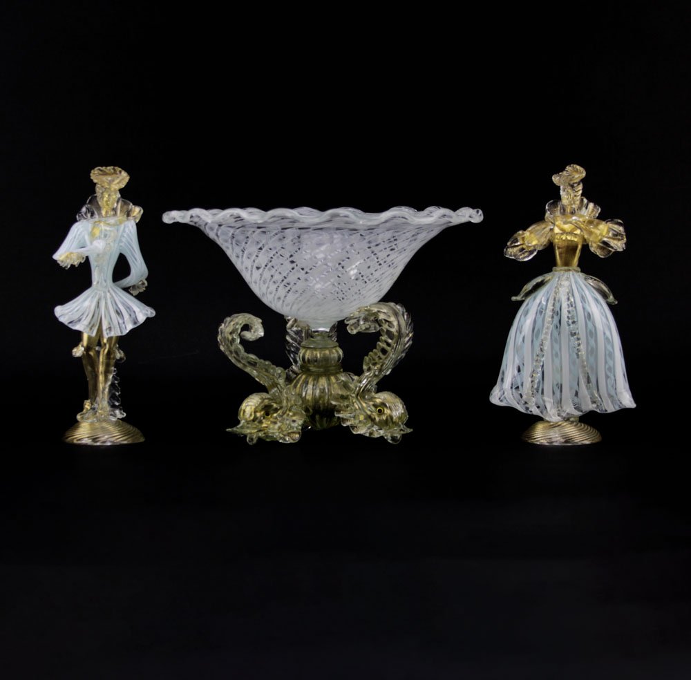 Collection of Three (3) Pieces Vintage Murano Glass. (1 of 3)