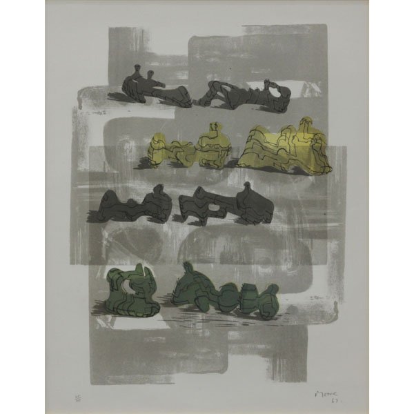 Henry Moore, British (1898-1986) 1963 Lithograph, Eight (1 of 5)