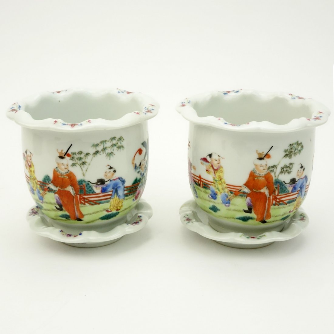 Pair of Mid Century Chinese Hand Painted Porcelain (1 of 7)