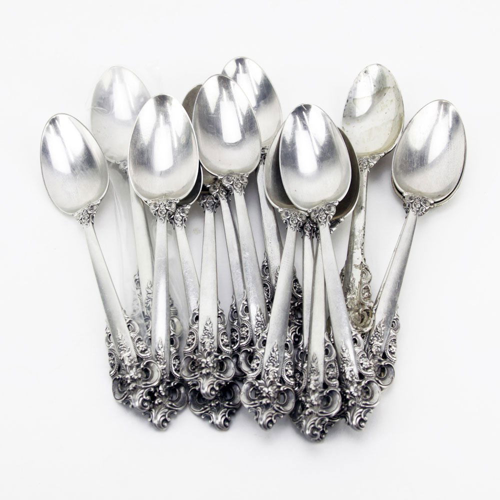 Lot of Fifteen (15) Wallace Grande Baroque Sterling (1 of 3)