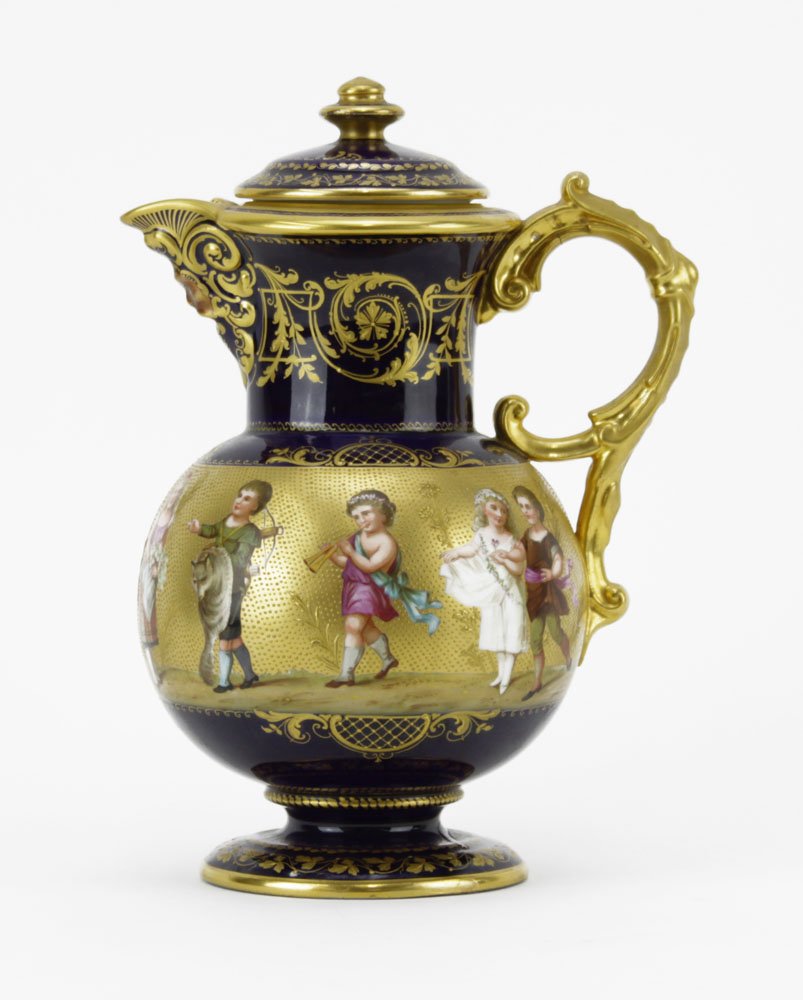 19th Century Royal Vienna Cobalt Blue  Gilt Hand (1 of 7)