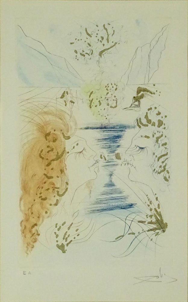 Salvador Dalí, Spanish (1904-1989) Color Etching, "Let (1 of 6)