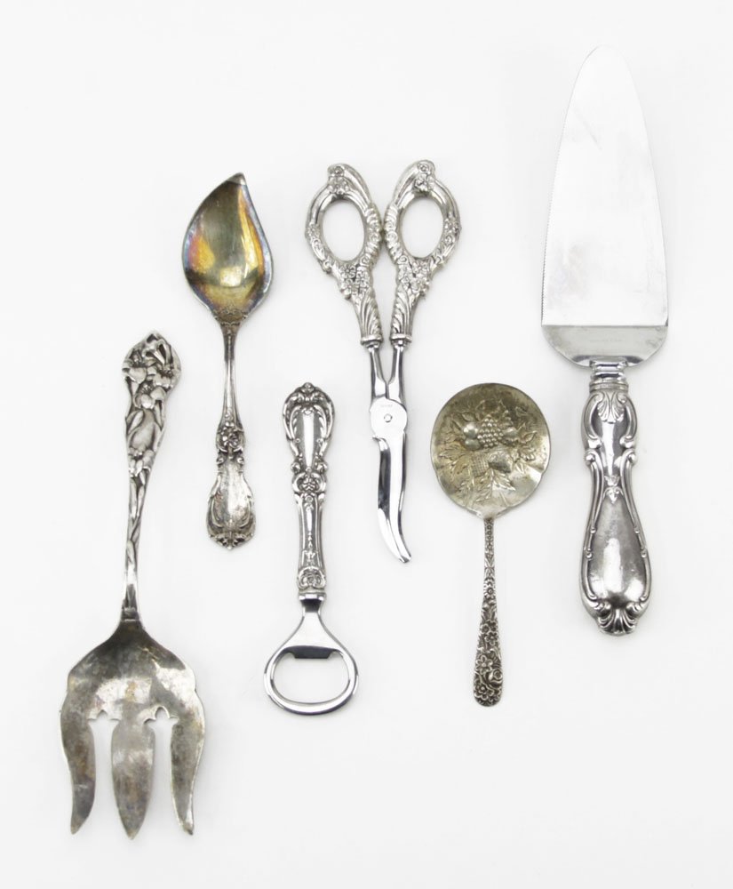 Lot of Seven (7) Sterling Silver Serving Pieces. Lot (1 of 4)
