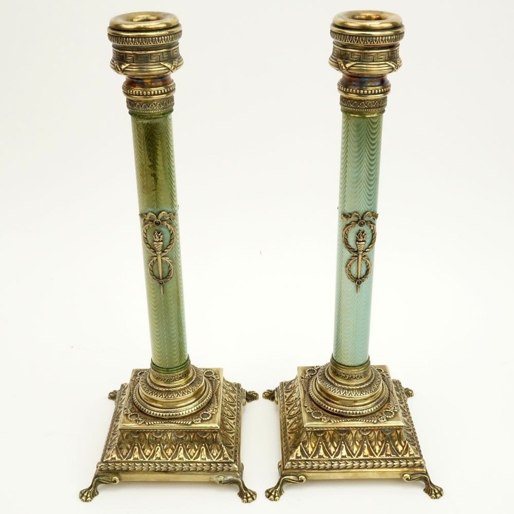 Pair of Early 20th Century Russian 84 Silver and (1 of 7)