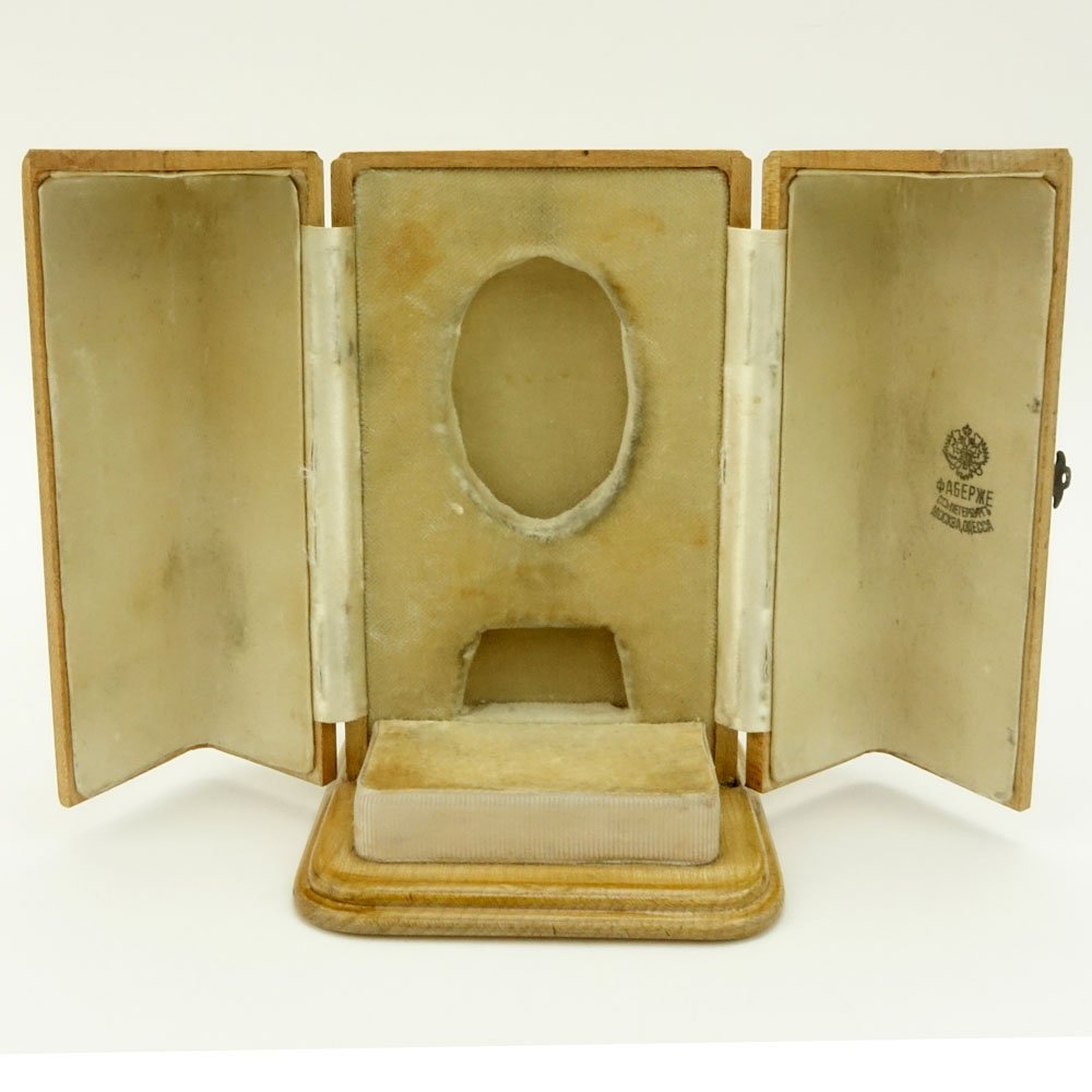 20th Century Russian Fitted Wood Box Signed Faberge. (1 of 3)