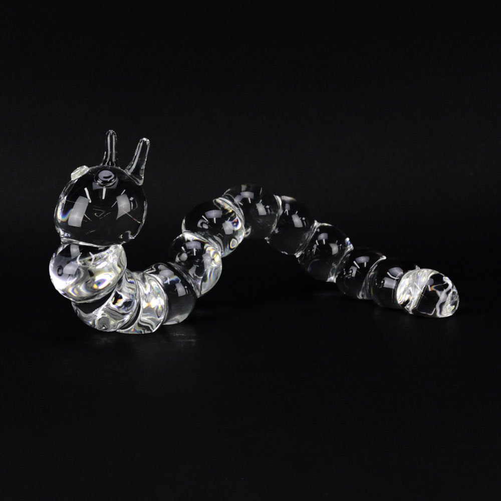 Circa 1970 Steuben Glass Ornamental Caterpillar (1 of 4)