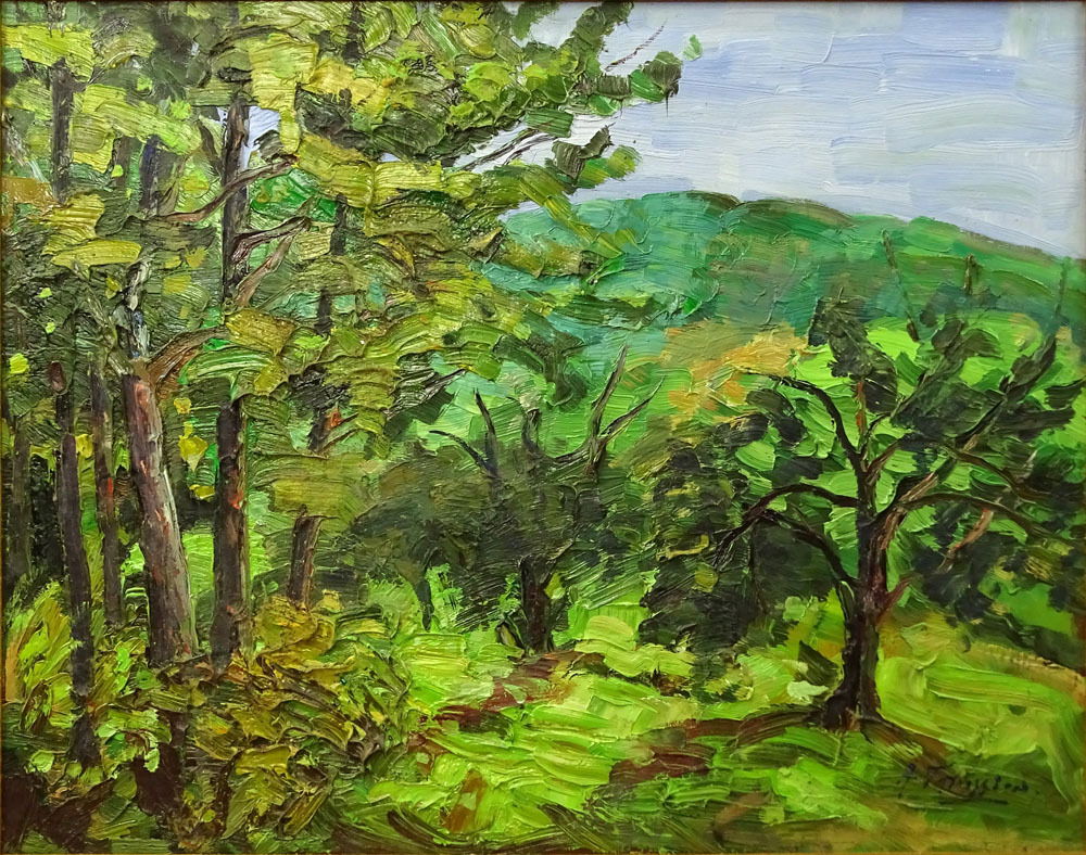 Armand Tatossian, Armenian Canadian (born 1948) Impasto: Armand Tatossian, Armenian Canadian (born 1948) Impasto on Canvas, Landscape. Signed lower right. Good condition. Measures 24" H, 30" W. Frame measures 32-1/2" H, 38-1/2" W. Shipping: Third party (est