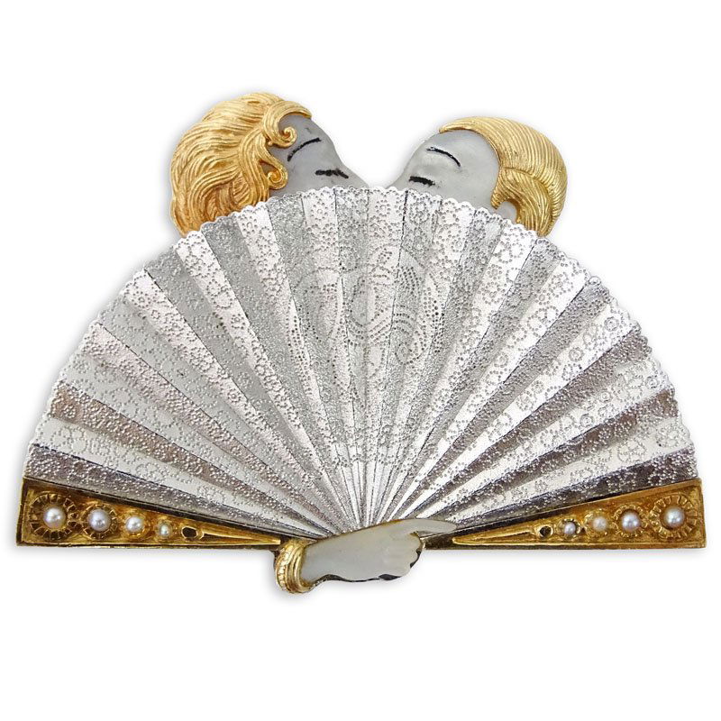 Erte, French (1892-1990) Vintage 14 Karat Yellow Gold, (1 of 4)