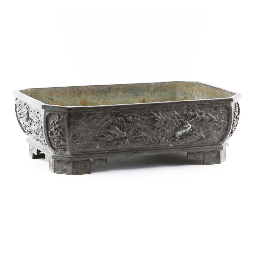 19/20th Century Chinese Patinated Bronze Planter with (1 of 4)