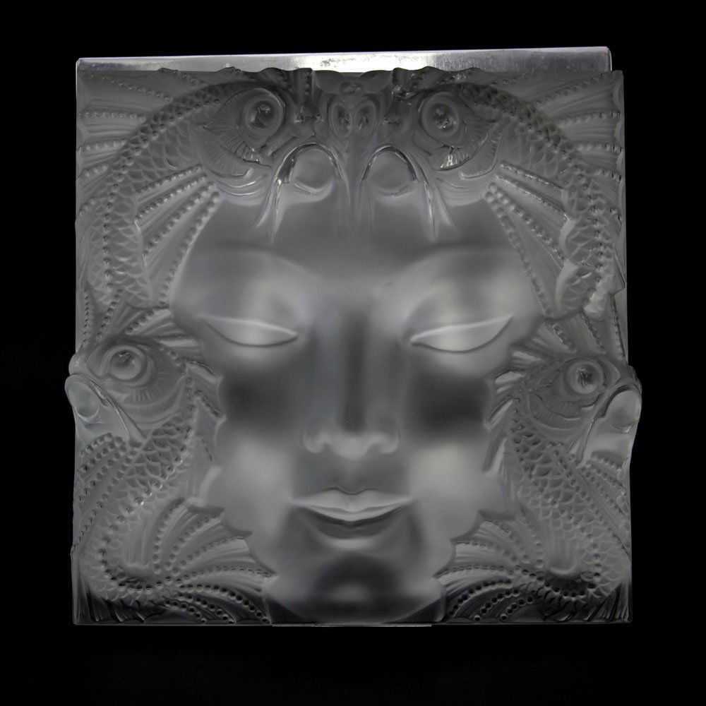 Lalique France "Masque de Femme" Frosted Crystal Mask (1 of 6)
