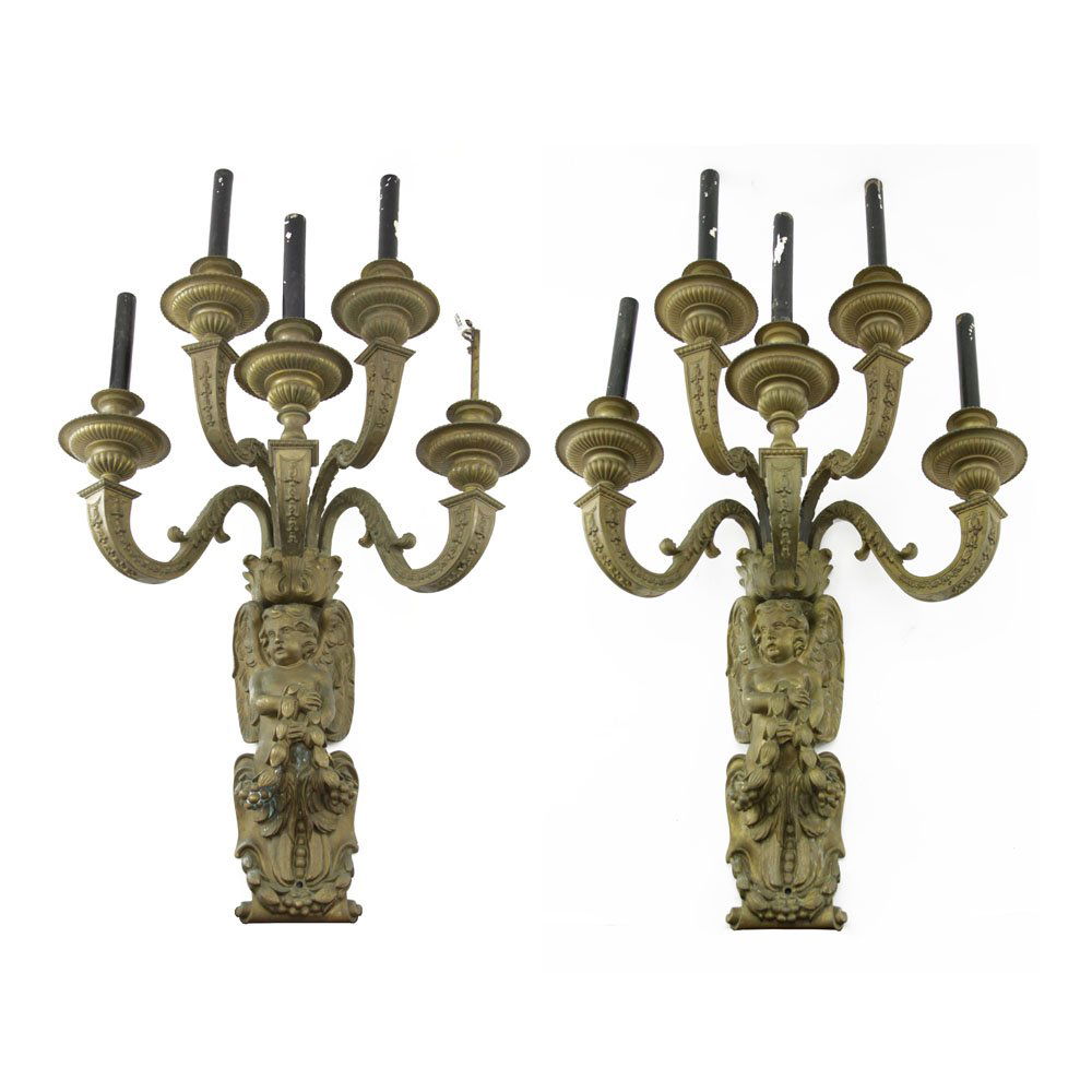 Large and Heavy Pair of Early 20th Century Cast Bronze (1 of 3)