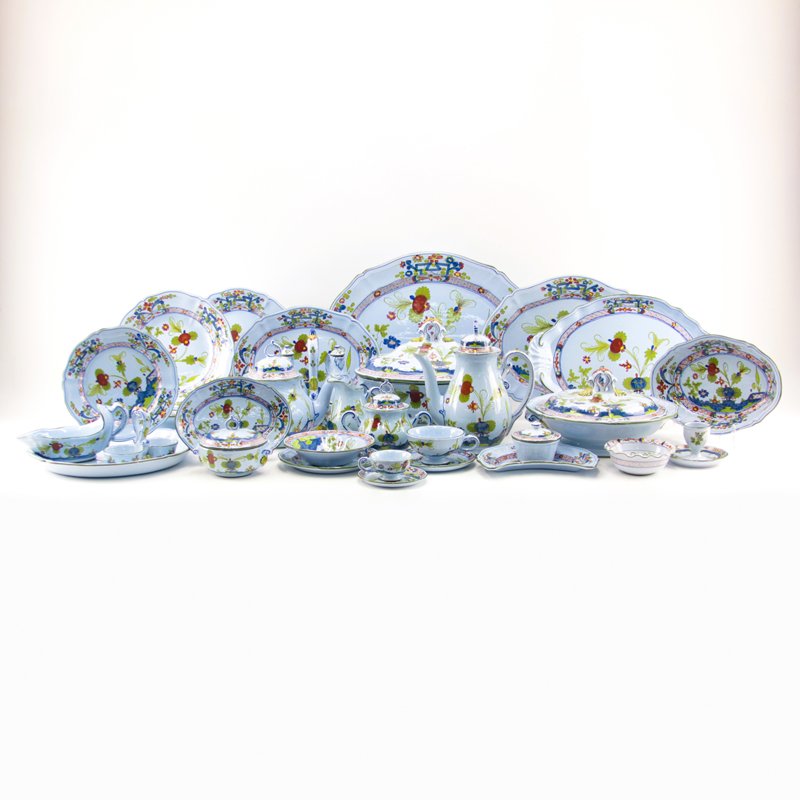 One Hundred Fifty-Eight (158) Piece Imola Italian: One Hundred Fifty-Eight (158) Piece Imola Italian Floral Hand Painted Cooperativa Cermica d'Imola Dinner Service. Includes: 13 dinner plates, 13 luncheon plates, 13 salad plates, 13 soup bowls, 13 cou