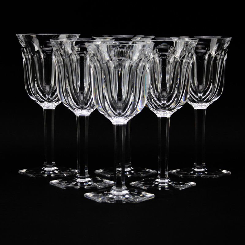 Sixteen (16) Baccarat "Malmaison" Water Glasses. One (1 of 6)