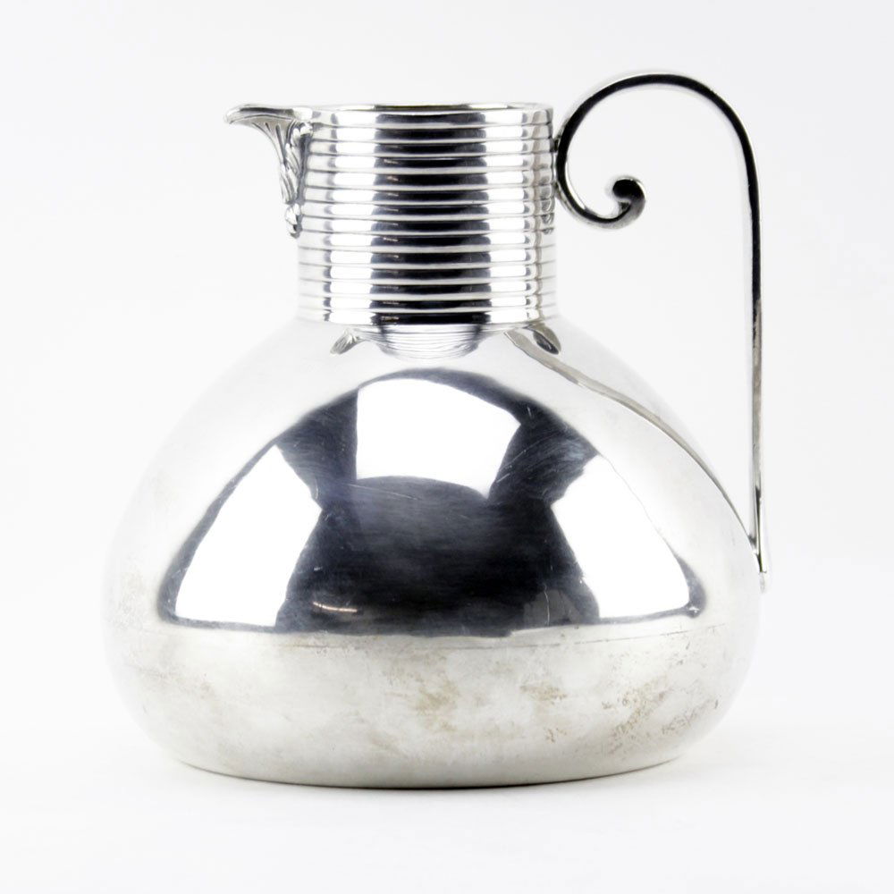Peruvian Art Deco Sterling Silver Pitcher. Decorated (1 of 5)