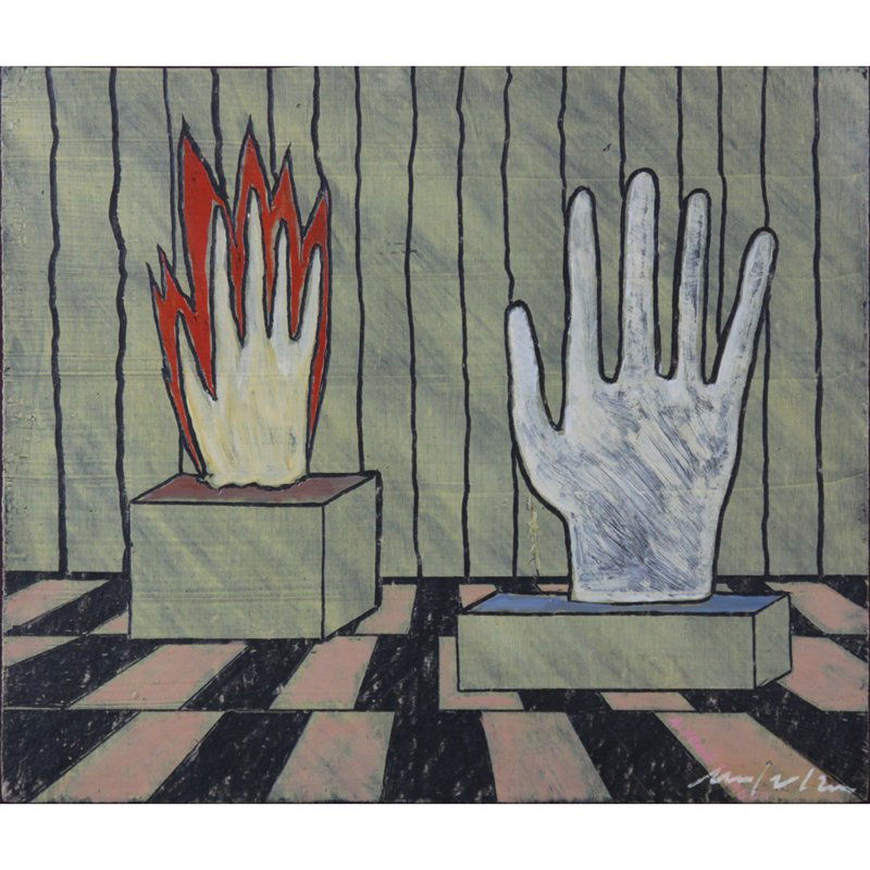 Mimmo Paladino, Italian (b 1948) Oil on card (1 of 4)