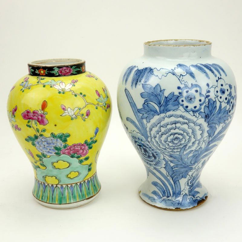 Grouping of Two (2) Antique to Vintage Porcelain Vases. (1 of 6)