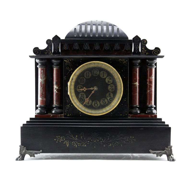 19/20th Century Victorian Style Slate Mantle Clock. (1 of 4)