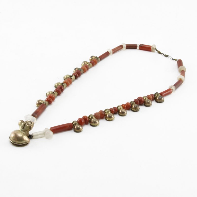 Pre-Colombian Carnelian and Quartz Beaded Necklace with (1 of 3)