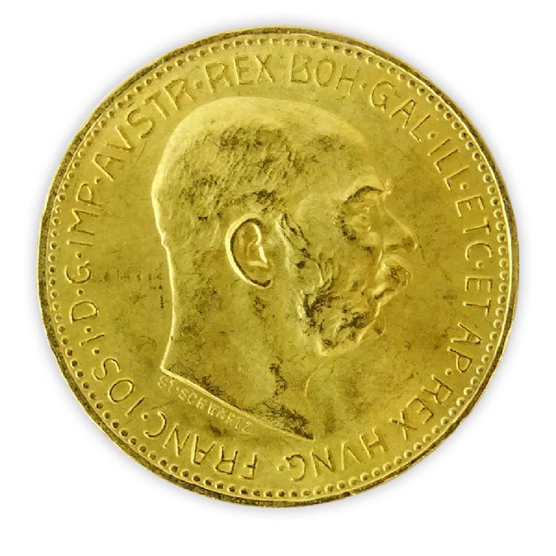 1915 Austrian 20 Corona Gold Coin. Approx. 6.8 grams. (1 of 2)