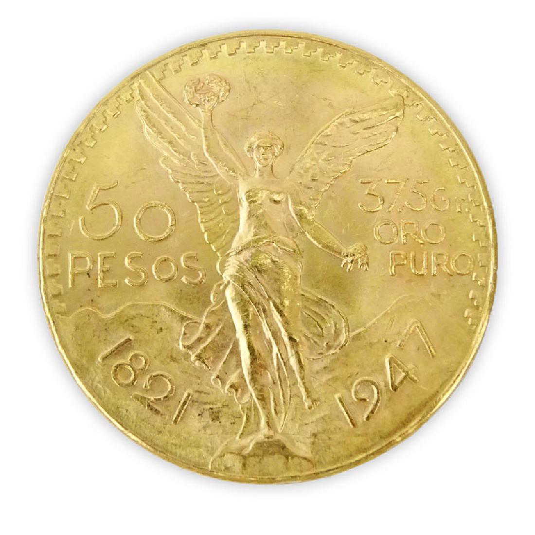 1821 1947 Mexican 50 Pesos Gold Coin Approx 41 8 1821-1947-mexican-50-pesos-gold-coin-approx-41-8