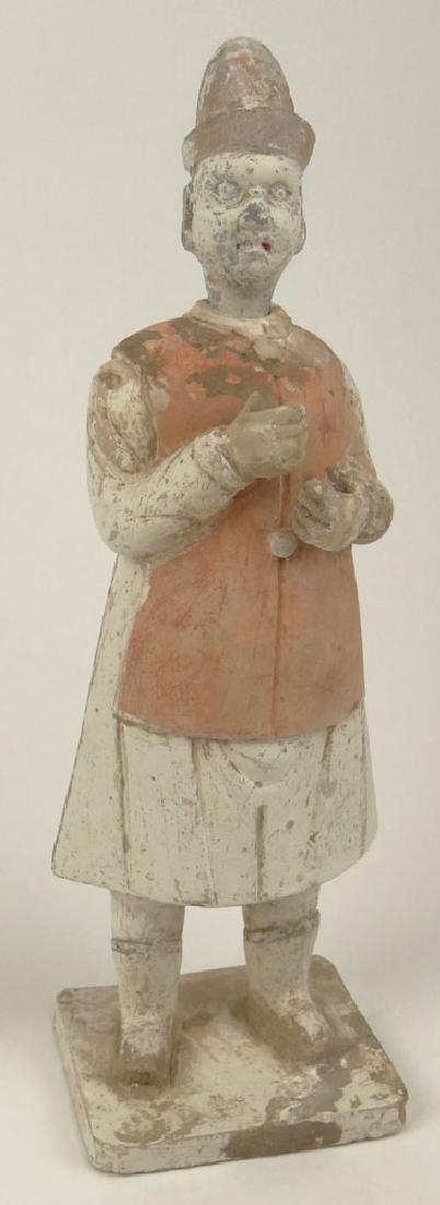 Chinese Ming Dynasty (1368–1644) Pottery Attendant (1 of 8)