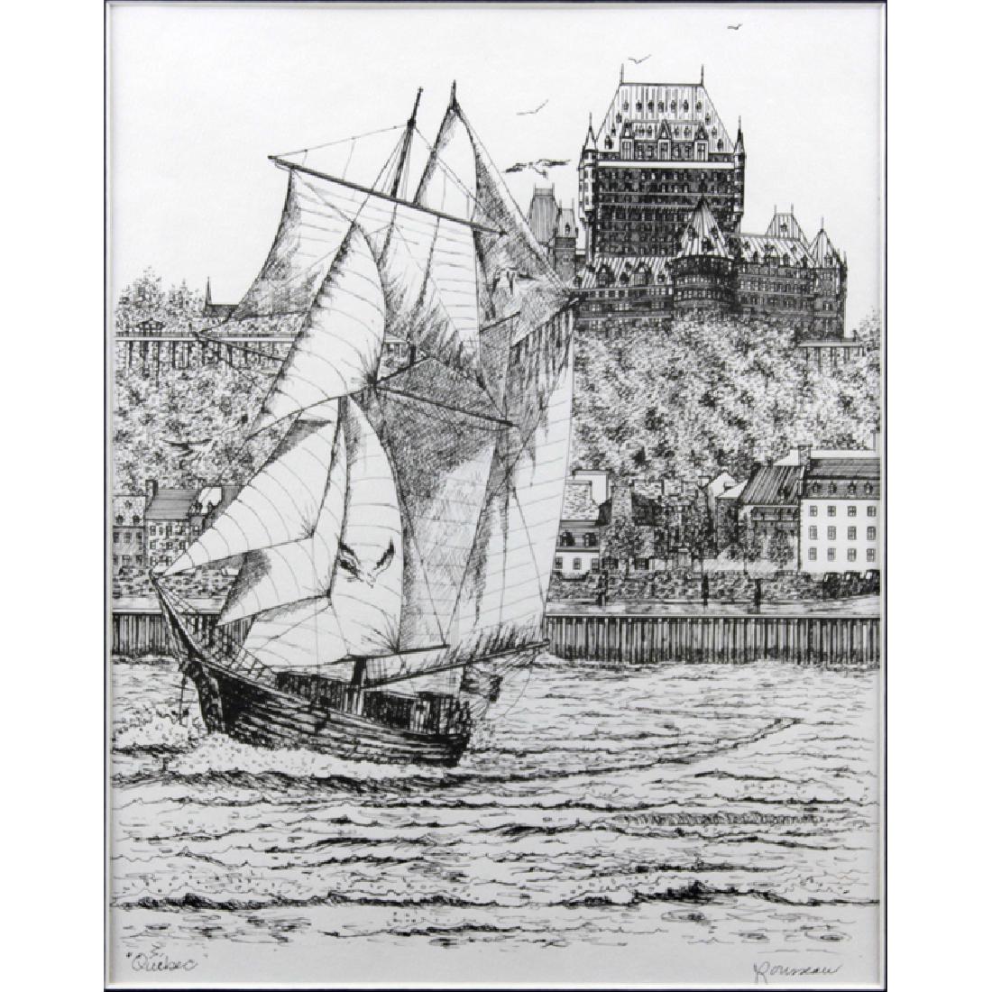 Albert Rousseau, Canadian  (1908-1982) Ink Drawing (1 of 5)