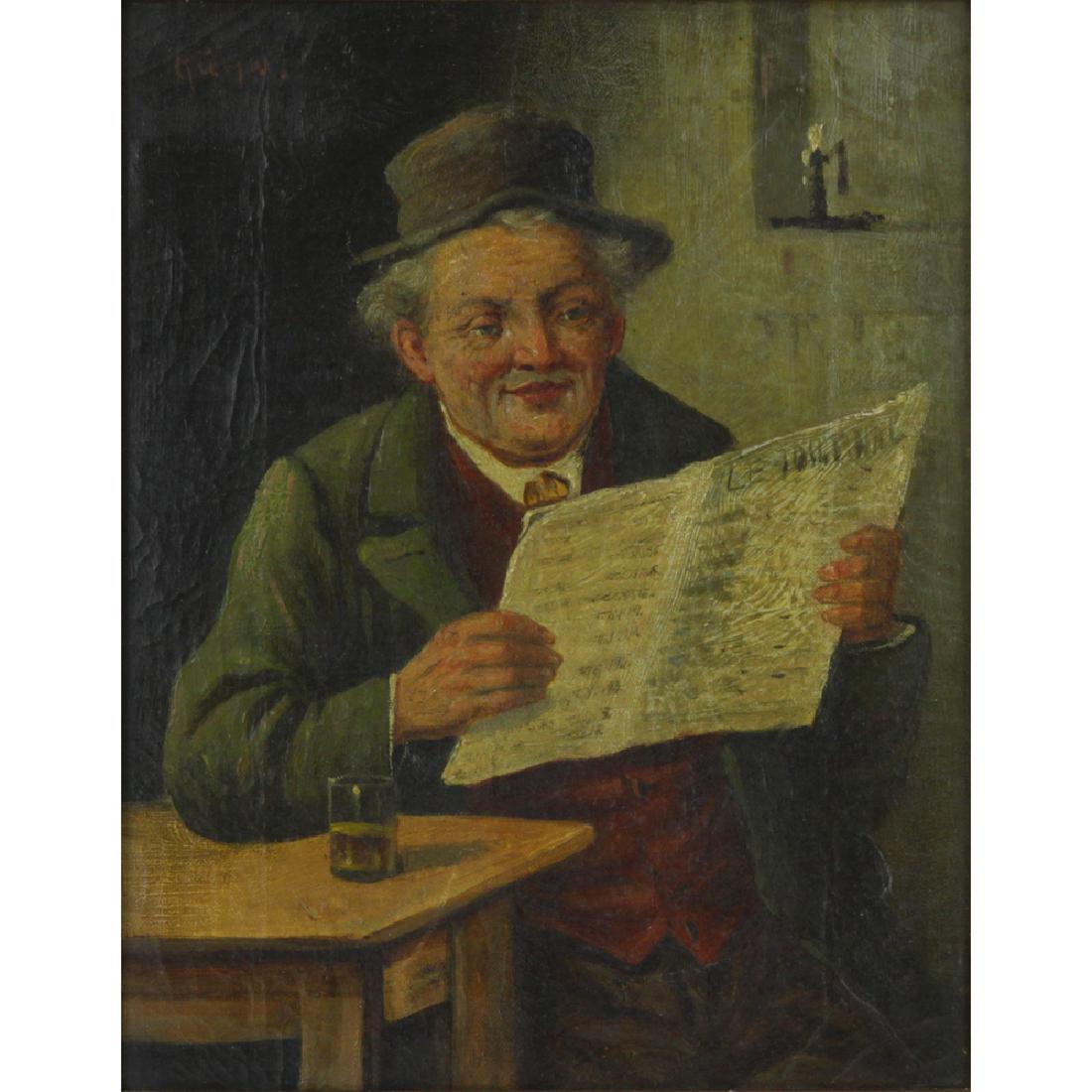 19/20th Century German School Oil on Canvas "Portrait (1 of 4)